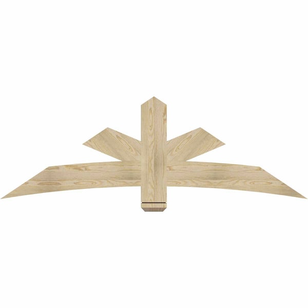 Ekena Millwork Alberta Rough Sawn Timber Gable Bracket, Douglas Fir, 72"W x 24"H x 2"D x 6"F, 8/12 Pitch GBW072X24X0206ALB00RDF - main